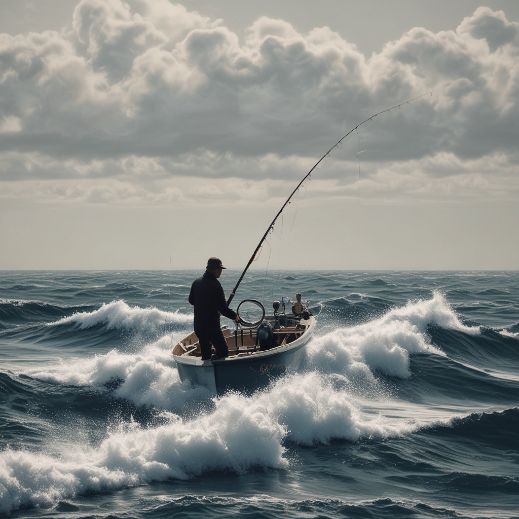 Fishing at sea